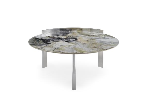 Ceramic Round Sintered Stone Marble Top Coffee Table Living Room Furniture Tea Table