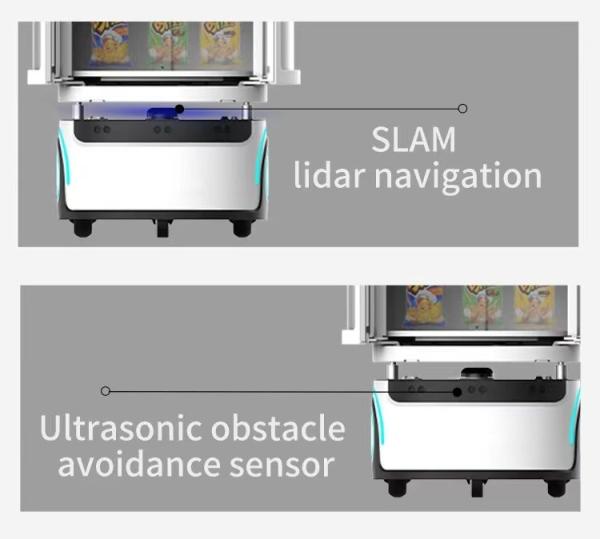 Intelligent Autonomous Robot Navigation 4 Trays Laboratory Self Charging Robot