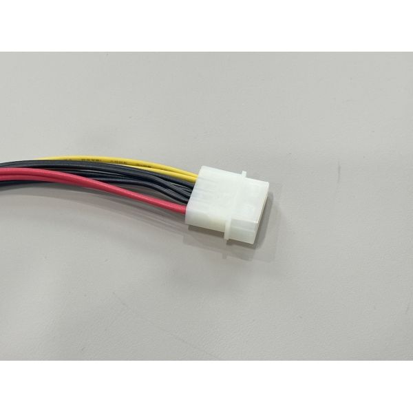 Product Title (≈25 words) 4pin power splitter connector cable, male to dual female wire harness, electrical terminals for PSU, SATA,automotive, internal computer power transmission customization