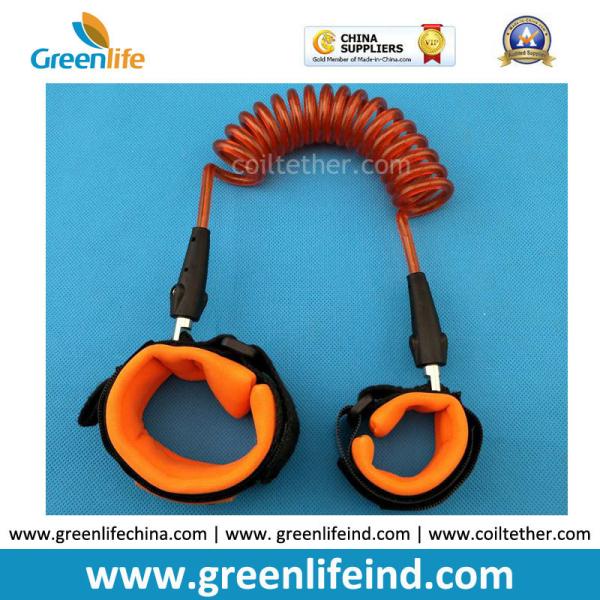 Hot Selling Transparent Orange 1.5M Spring Coiled Baby Toddler Anti-lost Harness