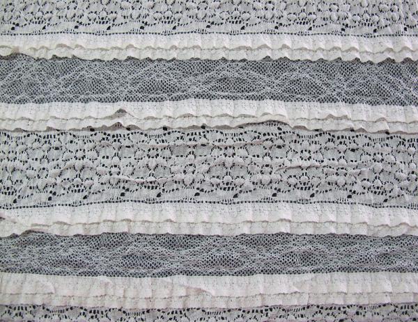 Multilayer Bridal Stretch Lace Trim Fabric Eco Friendly 50’’- 52’’ CY-LW0182