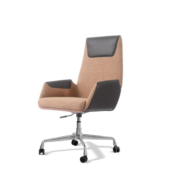 Ergonomic Genuine Leather Task Chair High Back Leather Armchair Recliner