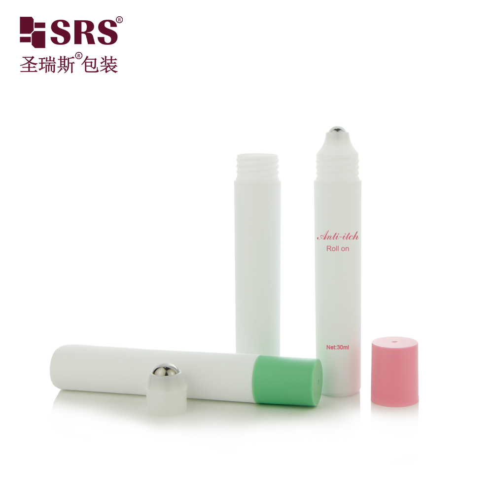 RPPF 30ML New Arrival Plastic Hair Essence Serum Roller Steel Ball Bottle