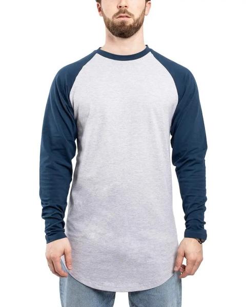                  Baseball Long Sleeve T-Shirt Basic Raglan Sleeve of The Oversize Fashion Men′s Long Sleeve T-Shirt L/S             