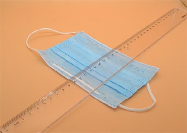 Medical Disposable 3 Ply Non Woven Face Mask Soft Breathable Skin Friendly