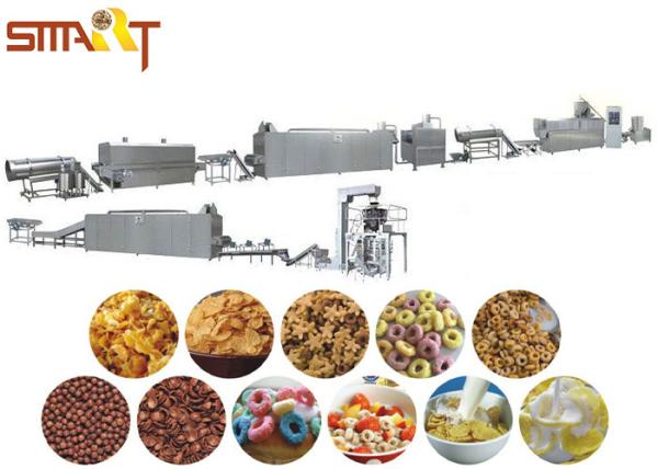 o milho do cereal do sopro de 120kw 260kg/hr lasca-se linha de produção
