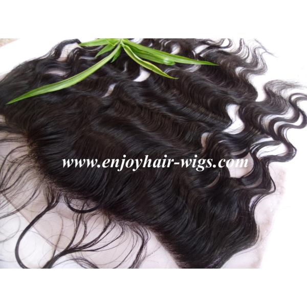 Peruvian virgin remy hair lace frontal 13''x4'' ,natural color body wave 10''-24''length