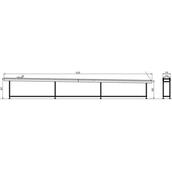 Gravity Stainless Steel Roller Conveyor with Aluminum Beam