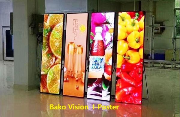 P2.5 Movable Easy Carry Indoor LED Poster Display Screen LED Placard Menu