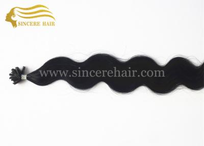 60 CM Body Wave U-Tip Hair Extensions for sale - 24 Body Wave Black Pre Bonded U Tip Remy Human Hair Extension for Sale
