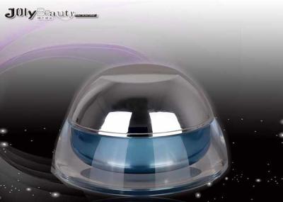 PP Cream Plastic Cosmetic Jars Dark Blue Lining Transparent Case