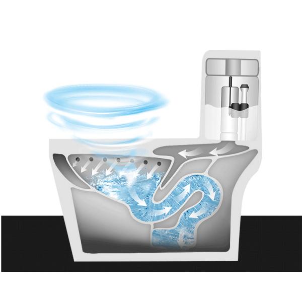 Commercial Colored Single Piece Toilet Common Glaze SWC111 720*365*785 MM Ceramic basin