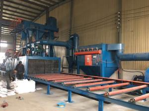 Dust Cleaning Roller Conveyor Shot Blasting Machine With Abrasive Recycling