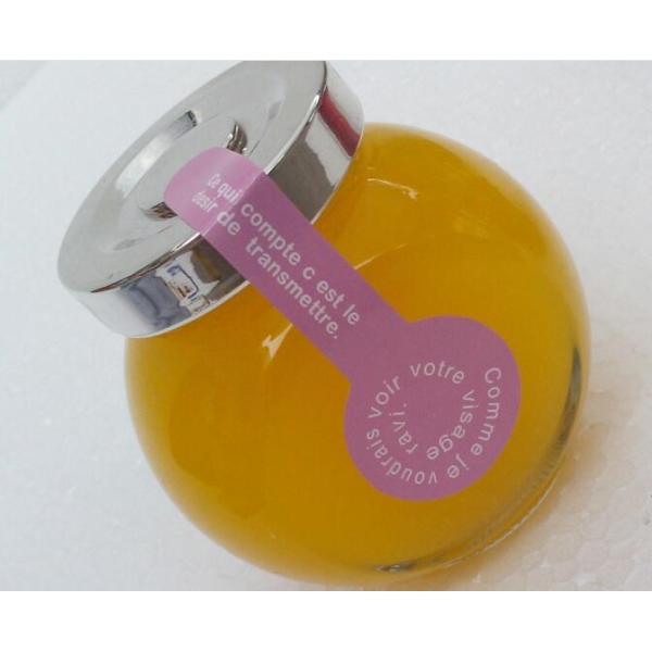 Glass storage jar with electroplating acrylie lid top Food Grade Glass Candy Jars small glass jar