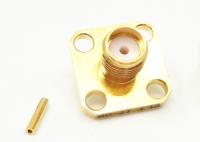 Conectores de cabo coaxial de RF Ligação de solda 50 Ohm Conector de conector feminino SMA Jack para cabo RG405