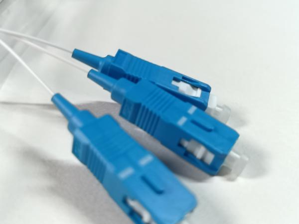 1x16 Mini PLC Splitter SC / UPC , Steel Tube Fiber Optic Splitter 0.9mm