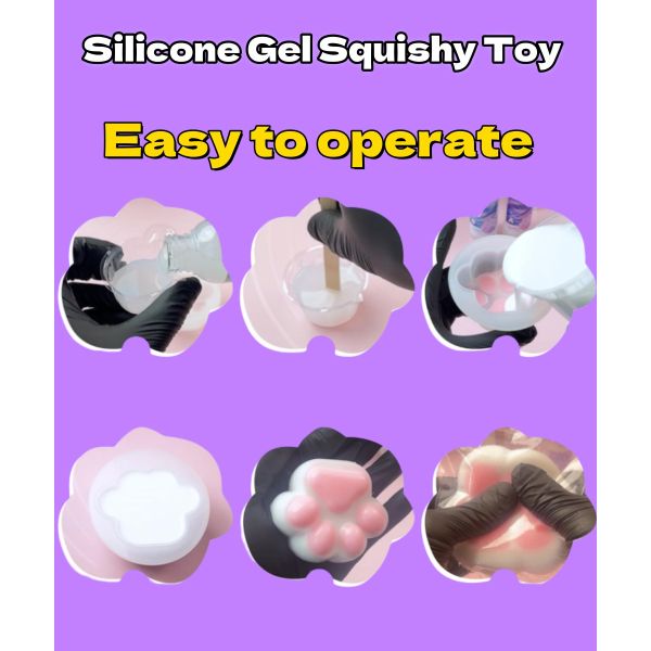 Custom 1:1 Liquid Silicone For Squishy Toys - Super Soft & Tear-Resistant Raw Material