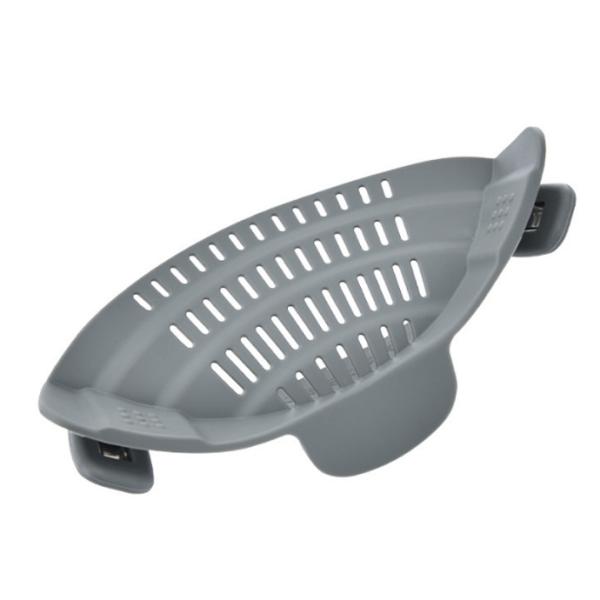 Adjustable Rice Clip On Silicone Colander For Pots And Pasta Strainer