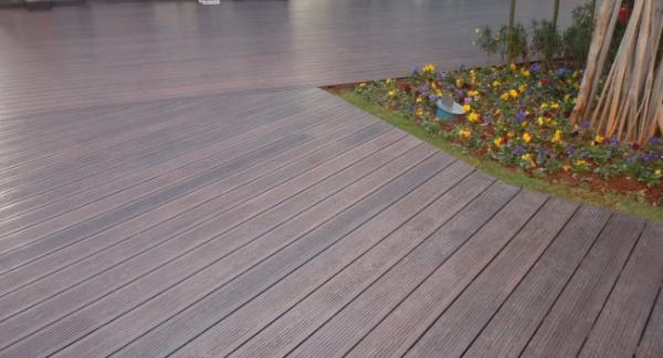 Dark Stain Style Bamboo Outdoor Wood Floor Tiles E0 Formaldehyde Release