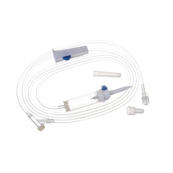 Medical Grade 20 Drops Transparent PVC Disposable IV Infusion Set with Y-Site Injection Port