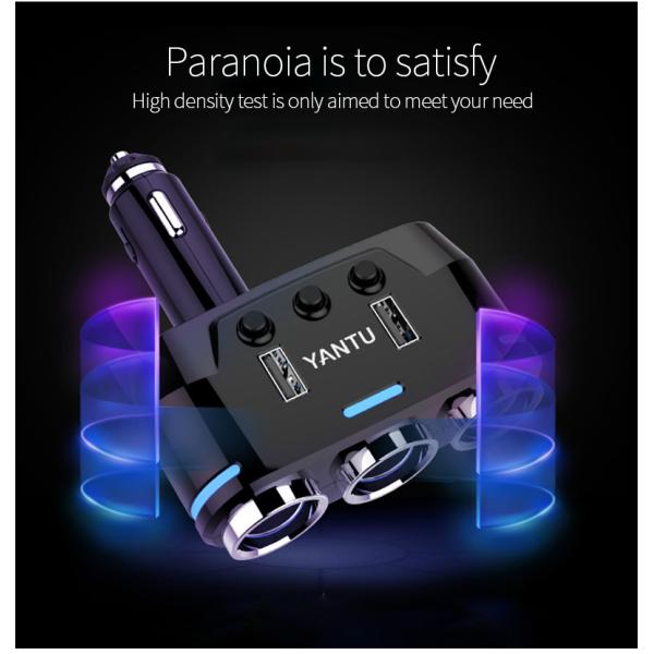 Portable USB Cigarette Lighter Sockets for Phone and Mobile A4 100W Fast Car Charger Adapter