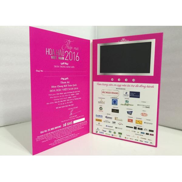 Advertisement and promotion Use 5inch LCD screen  video brochure with A5 size silver foil printing
