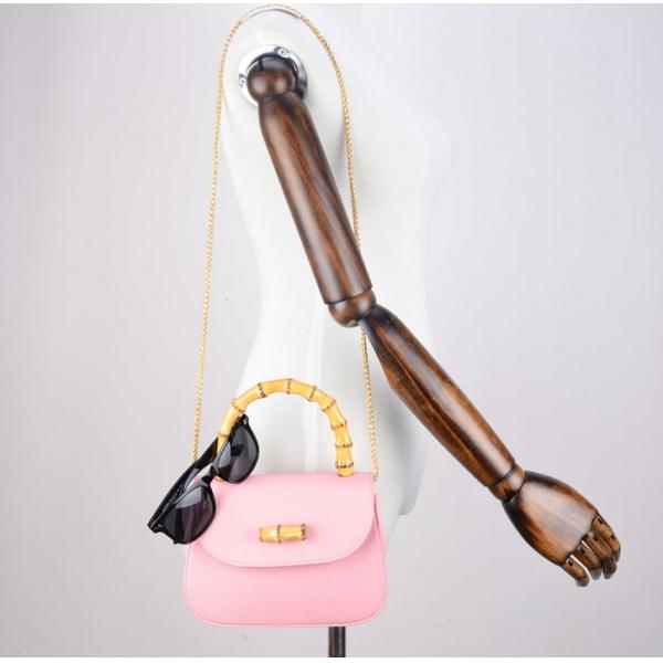 European and American fashion female summer new bamboo bag embossed PU chain shoulder diagonal package