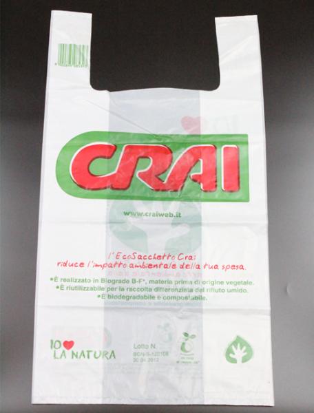 Gift Shopping Reusable T Shirt Handle Carry Printed Plastic Bag