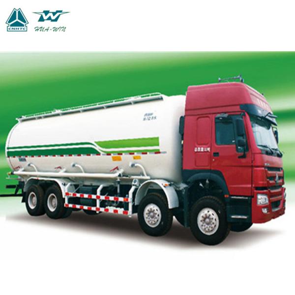 Sinotruk HOWO Bulk flour Bulk feed  Dry mortar  Powder Material Transporter Tank Truck Trailer for sale