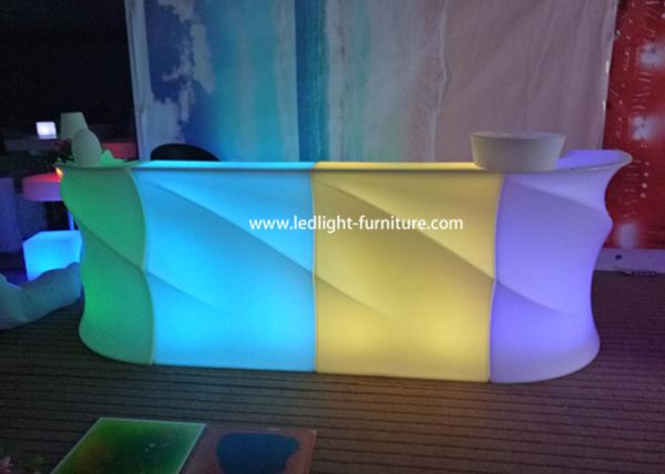 Wave Sectional Straight LED Plastic Bar Counter Table With 8-10 Hours Working Time