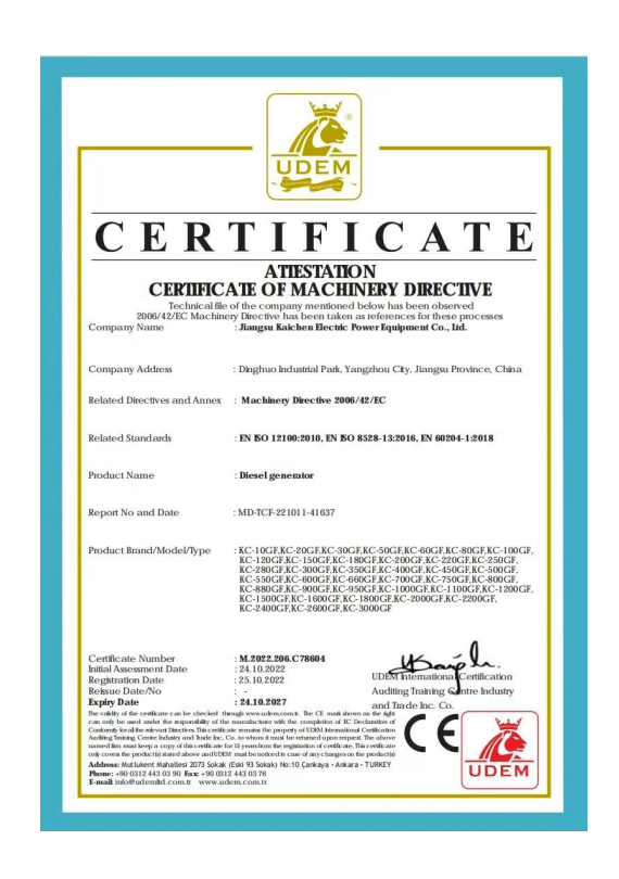 Sichuan Readycome Trading Co., Ltd. Certifications