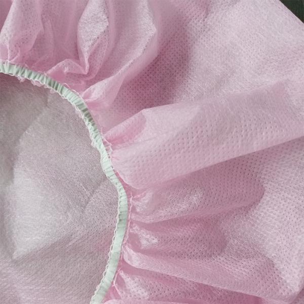 Non Woven Disposable Head Cap , Surgical Bouffant Scrub Hats Lightweight