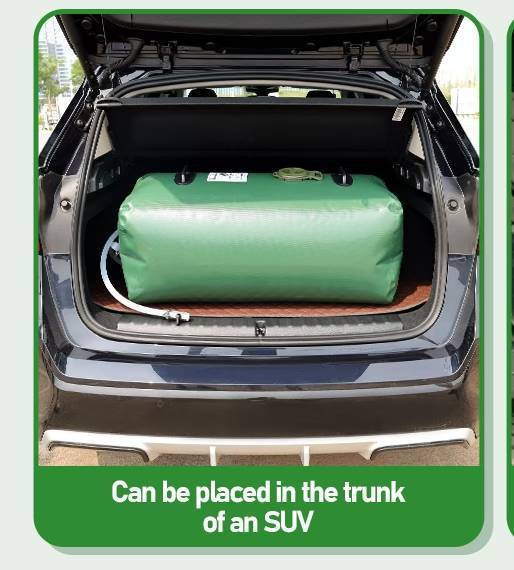 sustainable Hot Selling Large Capacity 1000-Liter Portable Green PVC Water Storage Bladder Foldable Outdoor Camping Furniture Water Tank Use