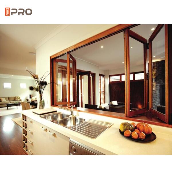 6063 Aluminum Bifold Windows Home Bar Restaurant Lack Verticle