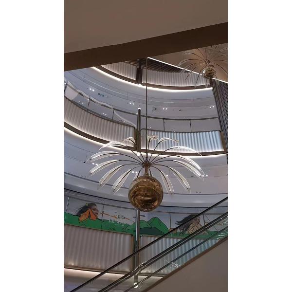 Personnalisé Grand Pendentif Moderne en Marbre Lumière Nordique Design Laiton Métal Salle à manger Cuisine Hôtel Bar Utilisation intérieure