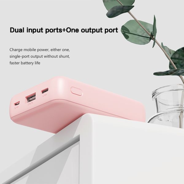 Custom Logo USB Type C Charger Power Bank 10000 MAh 2.1A Max Output 5V