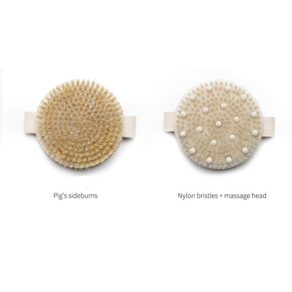 Holmwood Round Body Detox Skin Brush Boar Bristle Body Brush Soft