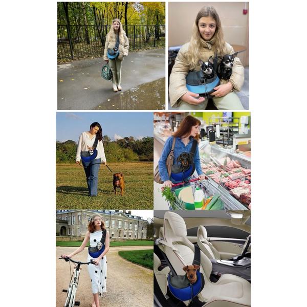 Bolso de viaje para mascotas Cuello Sling Cinturón Cosas Tote Mochila ajustable Bolso para gatos y perros