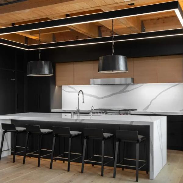 Australian Kitchen Cabinet Wooden Modular Melamine Luxury Wood Modern Kitchen Furniture Cabinets for Villa