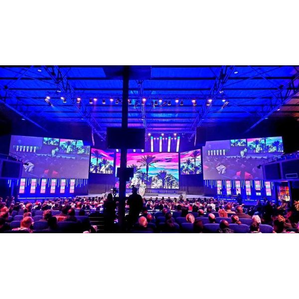 High Resolution Church Stage Backdrop LED Screen Video Wall Panel for Church