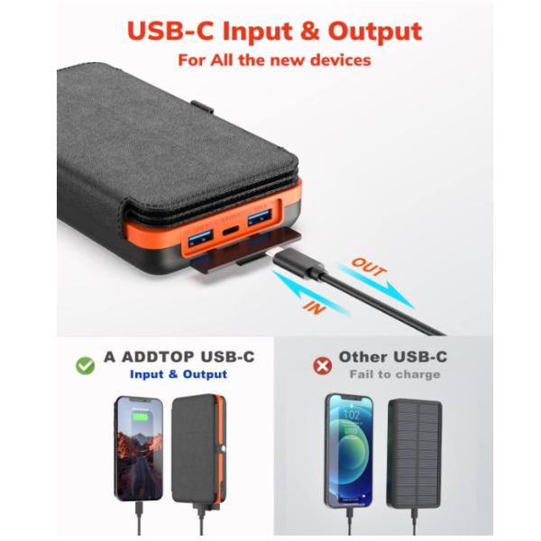 22.5W 27000mAh портативный солнечный зарядный блок для мобильного телефона