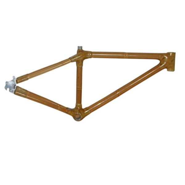 Yellow Electric 20 Inch Bike Bamboo Frame