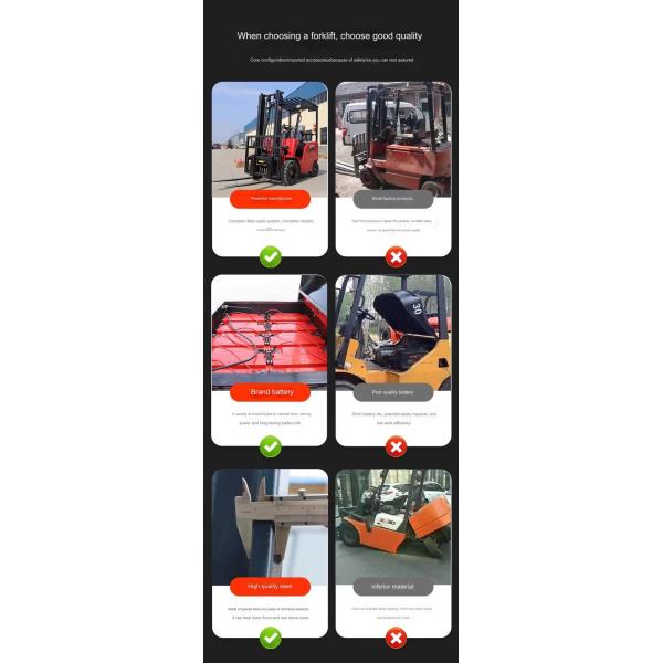 3 Ton Electric Forklift Equipped With Large Battery Capacity , Solid Tires 1.2M Fork Length