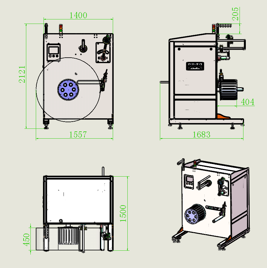 Heavy Duty PET Strap Winder Supporting Strap Widths Between 9 and 32 Millimeters and Maximum Coil Diameter of 1200 Millimeters