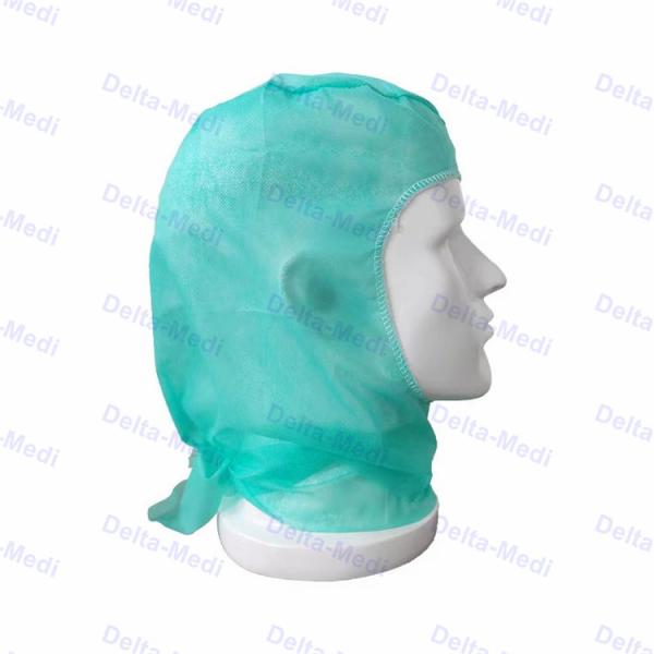 PP SMS Non Woven Disposable Astronaut Head Cover Cap Hood Cover With Sweatband