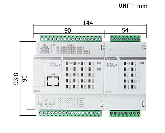 Acrel ARTU100-K16/CE удаленные терминальные устройства RJ45 Ethernet интерфейс высокопроизводительные интеллектуальные компоненты распределения