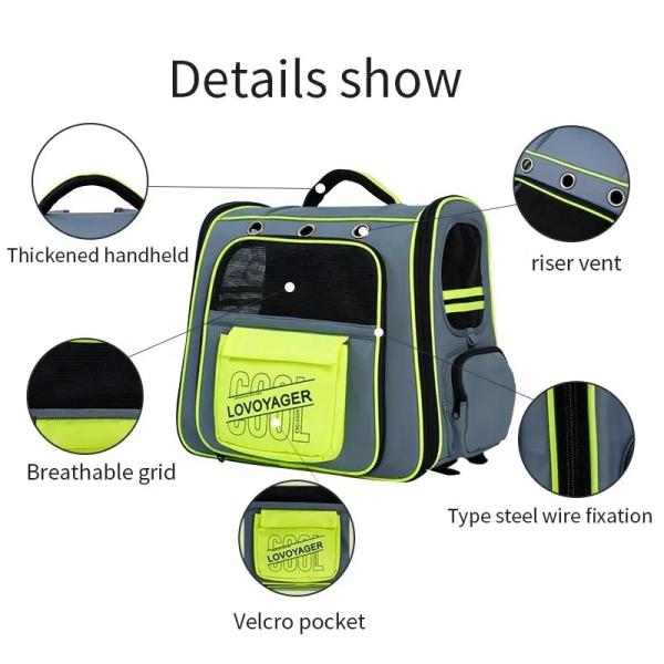 36cm 14.17in Foldable Pet Carrier Bag For Dogs Cats