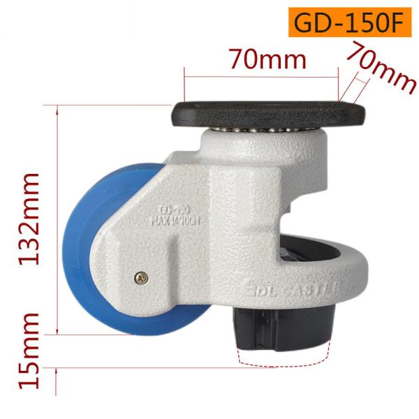 50kg-1500kg Plate Leveling Casters Heavy Duty EDL Casters GD Series GDF
