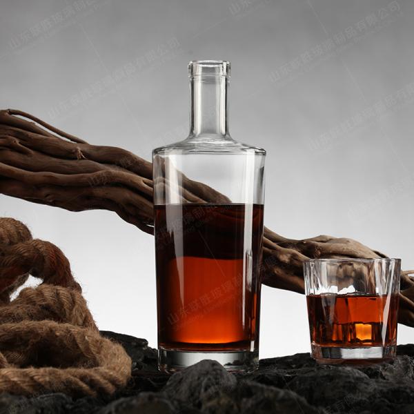 500ml Absinthe Round Glass Bottle with Long Neck Spirit Glass Bottle in Customized Color