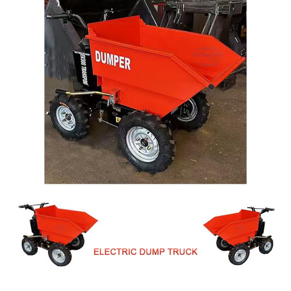 Load Capacity Of 300 Kg Mini Dumper Electric 4 Speed Adjustment Convenient Effort Saving Design